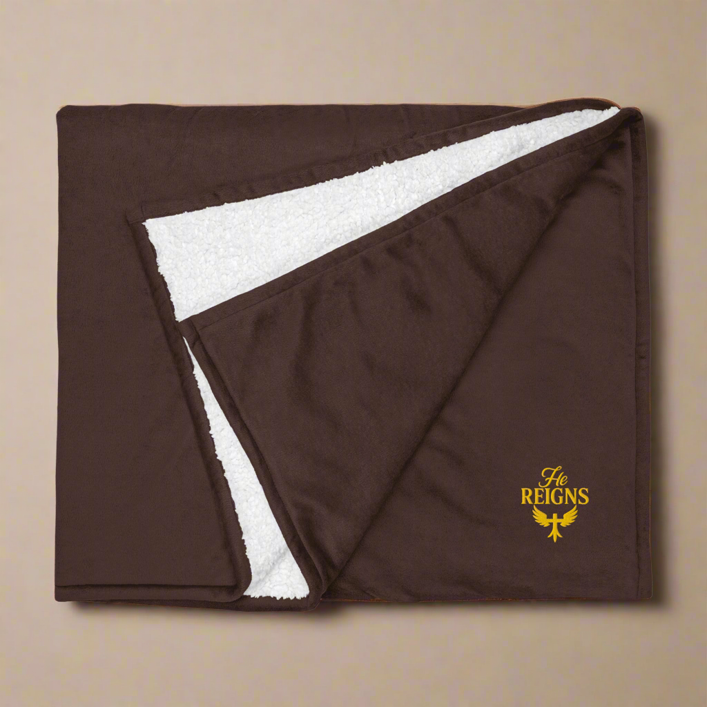 He Reigns – Premium Sherpa Blanket©️