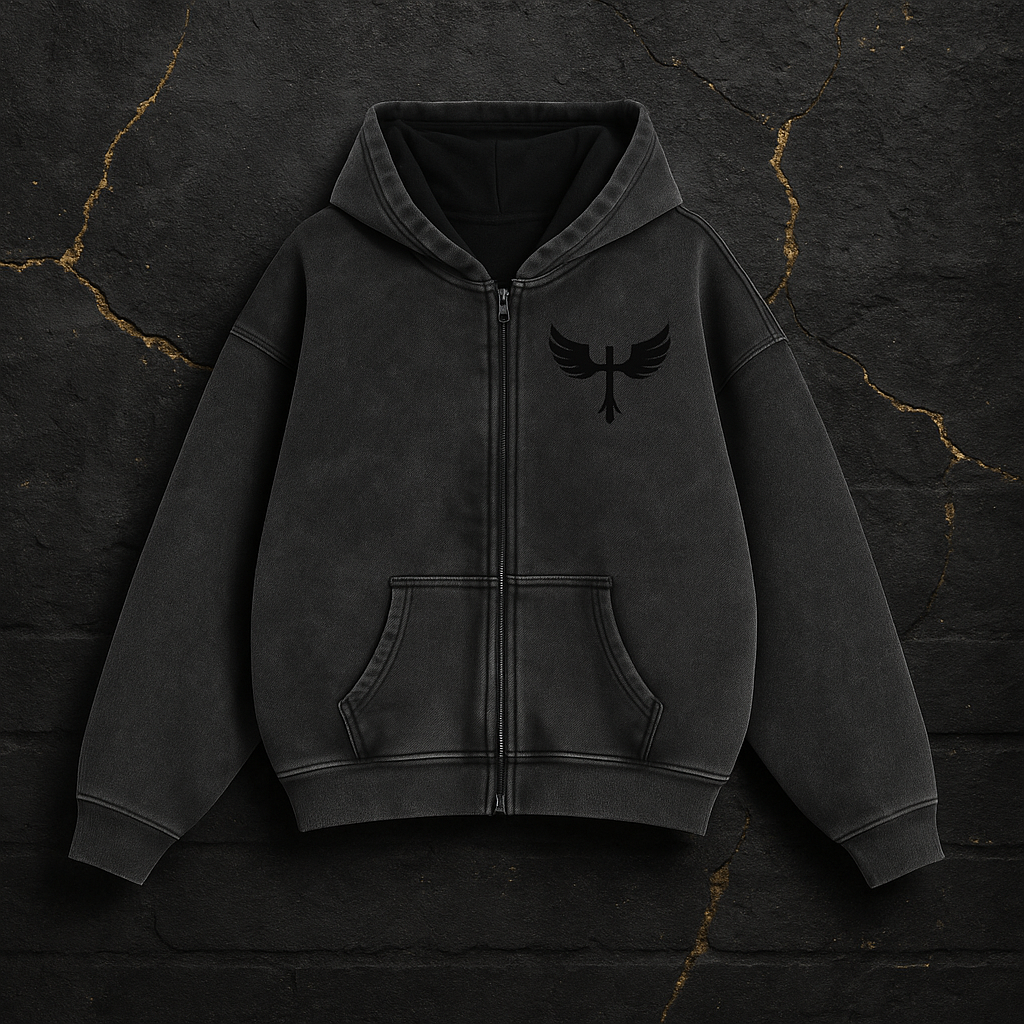“Charcoal & Chains” Zip-Up©️