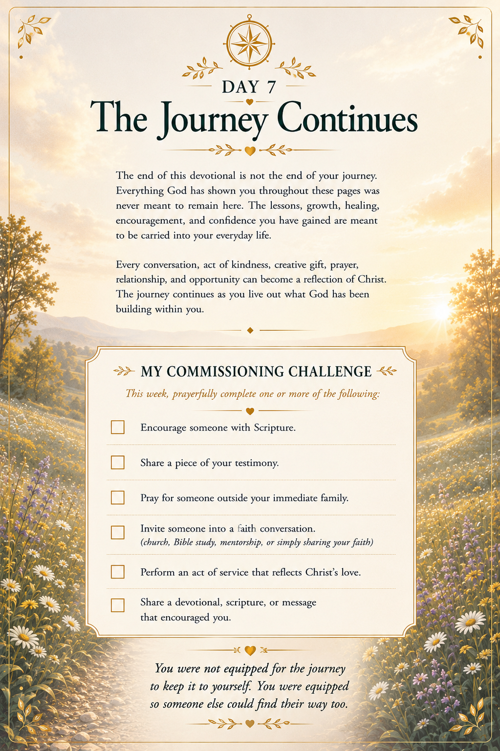 7-Day Devotional: The Overflow Journey- Walking Equipped, Living Prepared.