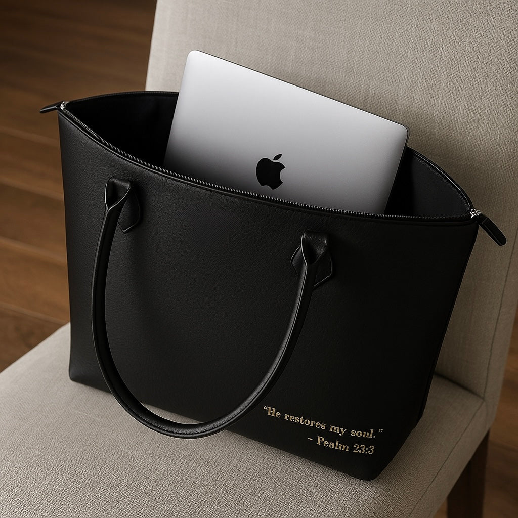 The Sanctuary Signature Tote — Noir Edition©️