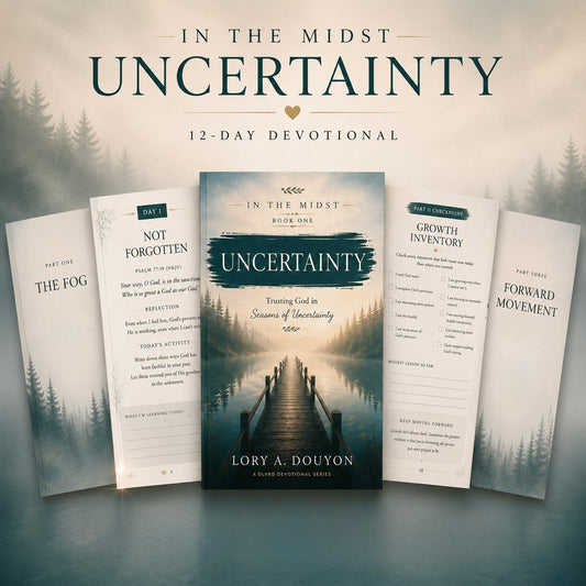 5 page book spread for devotional product mock up 