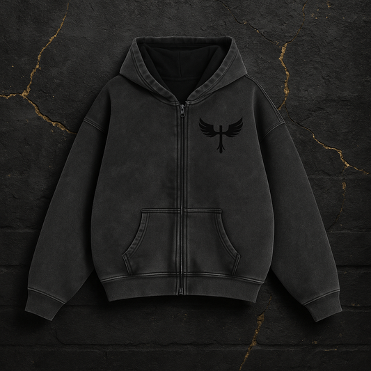 “Charcoal & Chains” Zip-Up©️