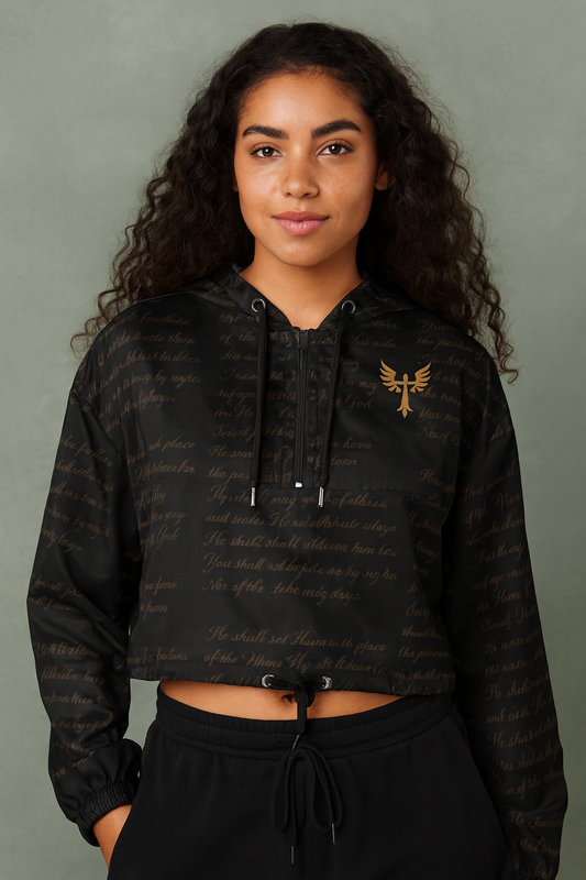 Covered & Kept Anointed Hood– Black Windbreaker©️